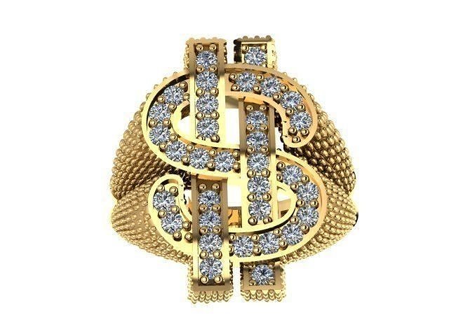 Dollar ring 3D print model