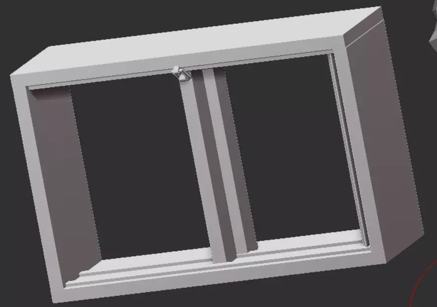 Window Frame Free low-poly 3D model_0