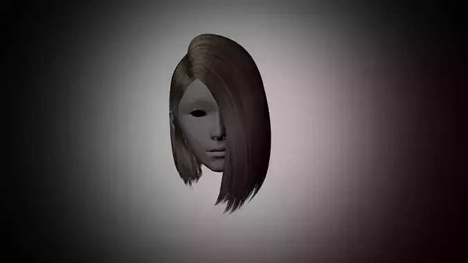 Hair for games Low-poly 3D model