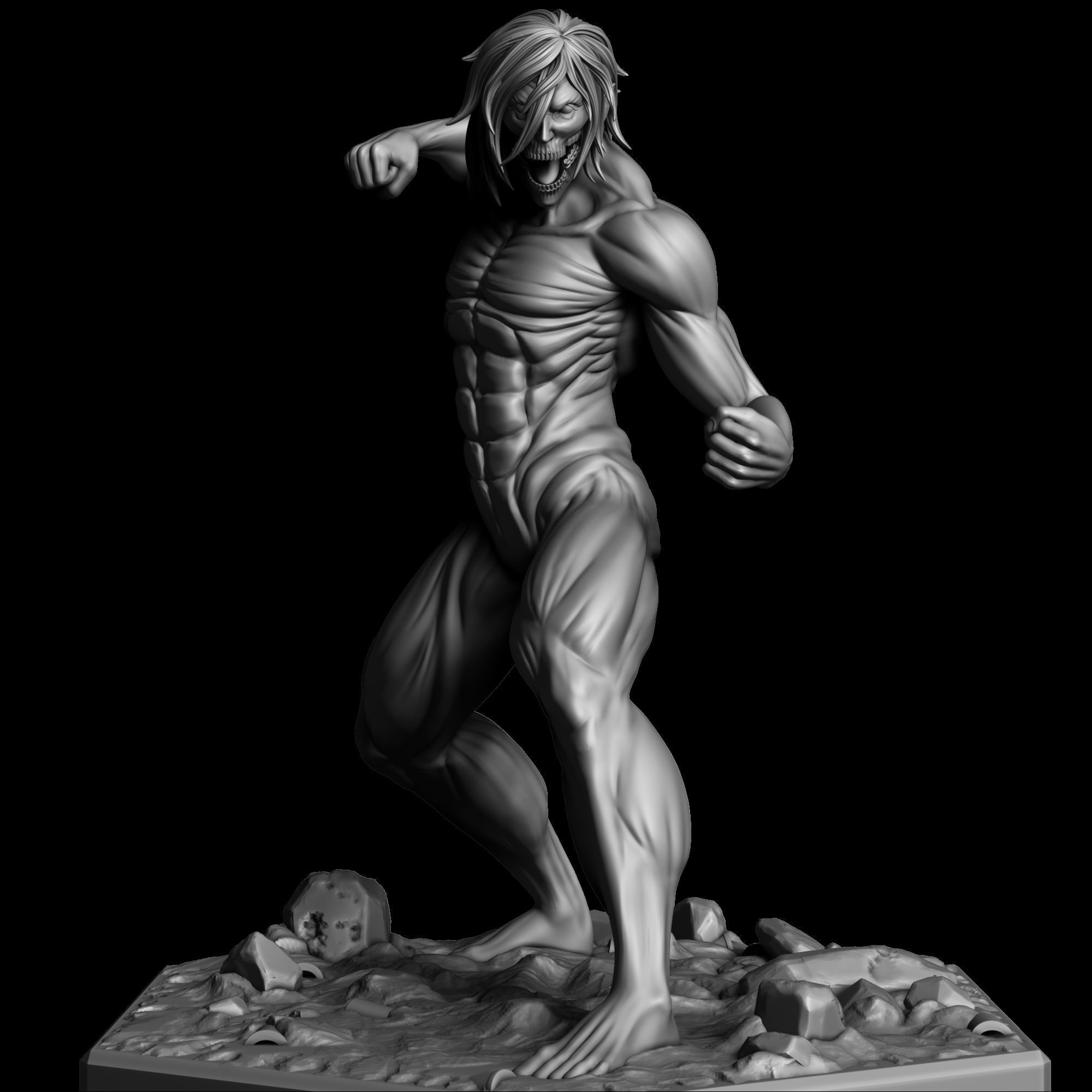 Eren - Attack Titan - Shingeki no Kyojin 3D print model_4