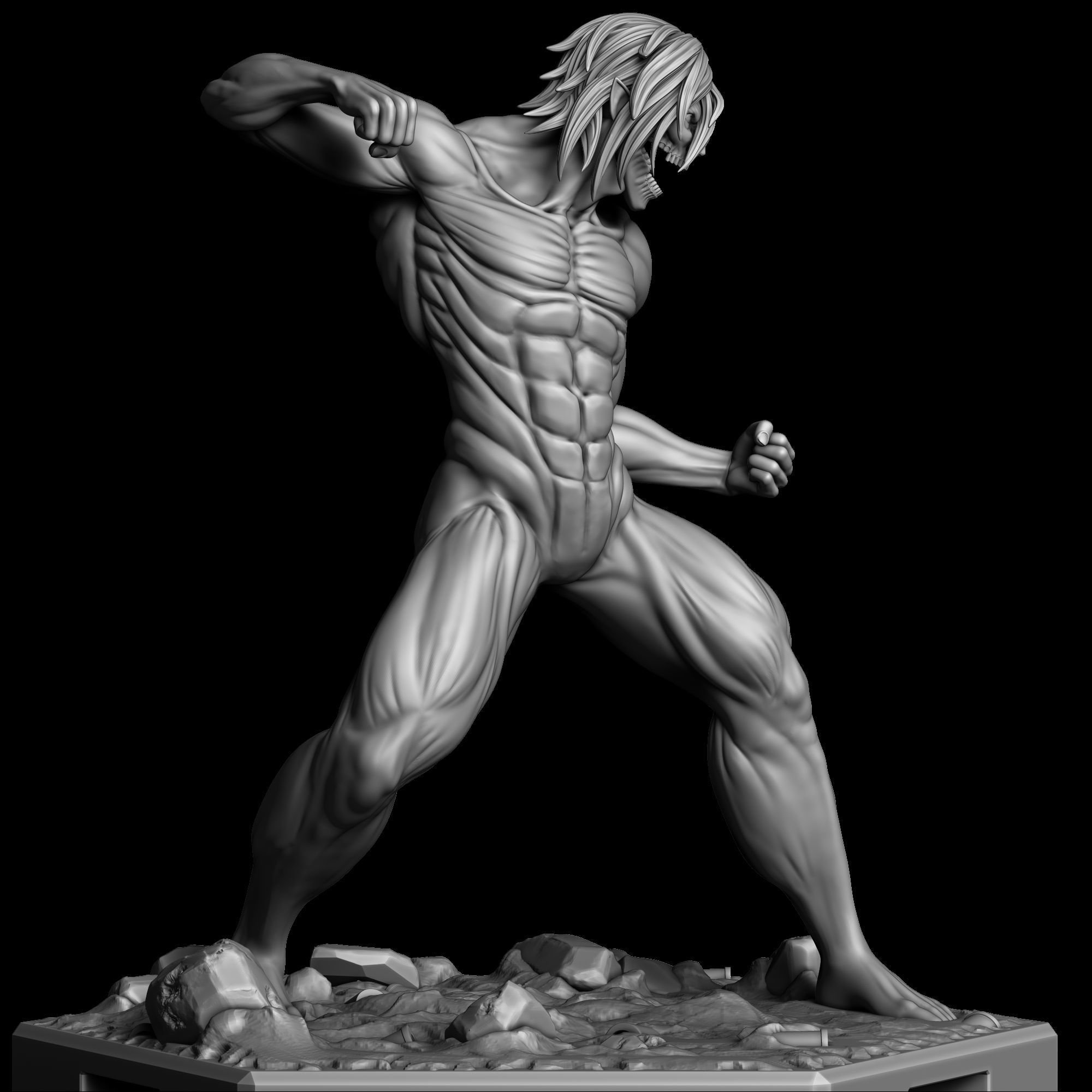Eren - Attack Titan - Shingeki no Kyojin 3D print model_7