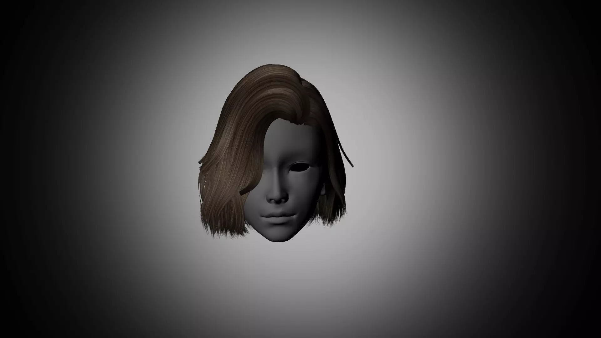 Hair for games Low-poly 3D model Low-poly 3D model_0