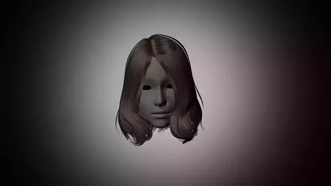 Hair for games Low-poly 3D model