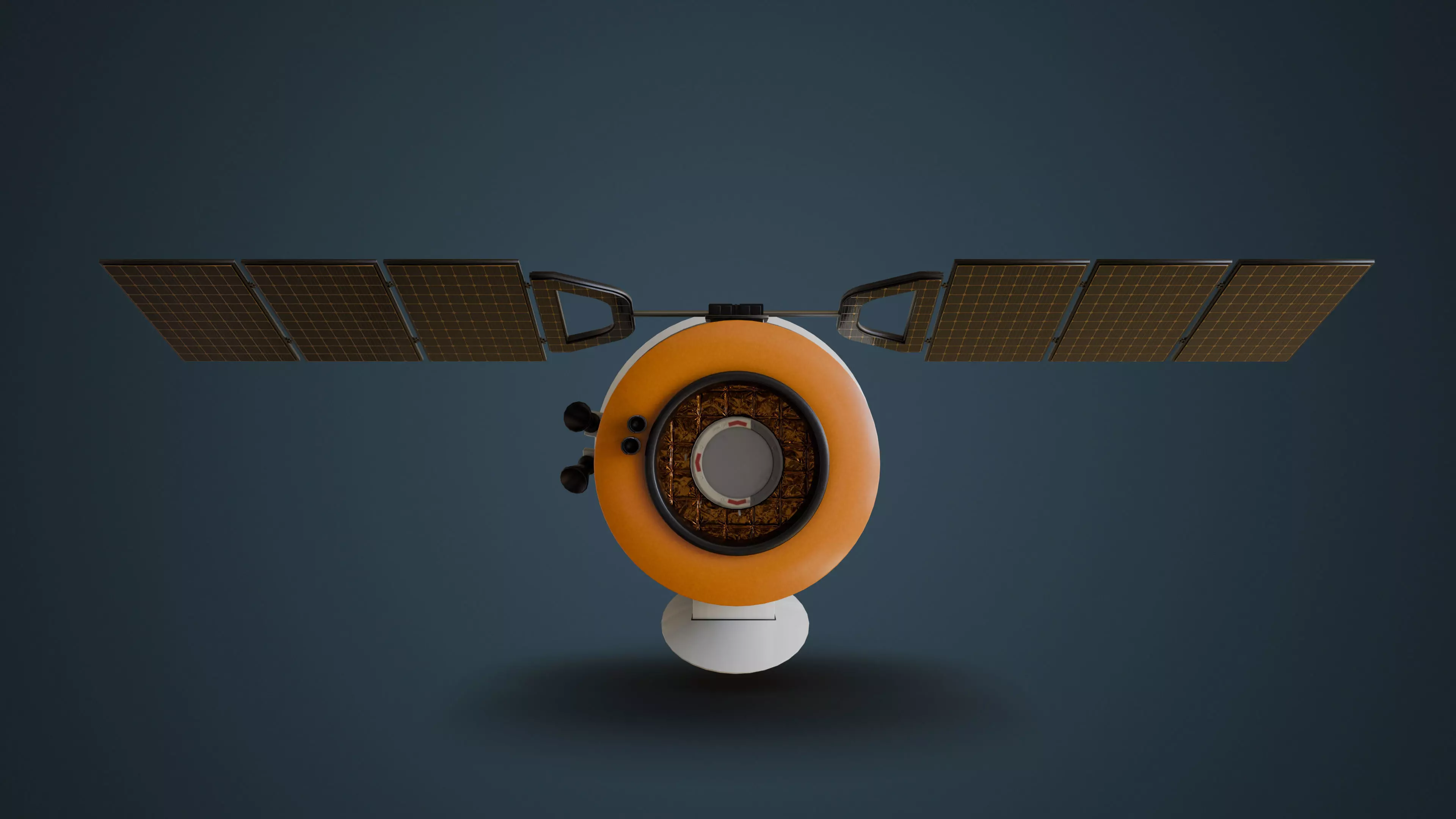 Communications Satellite Low-poly 3D model_8