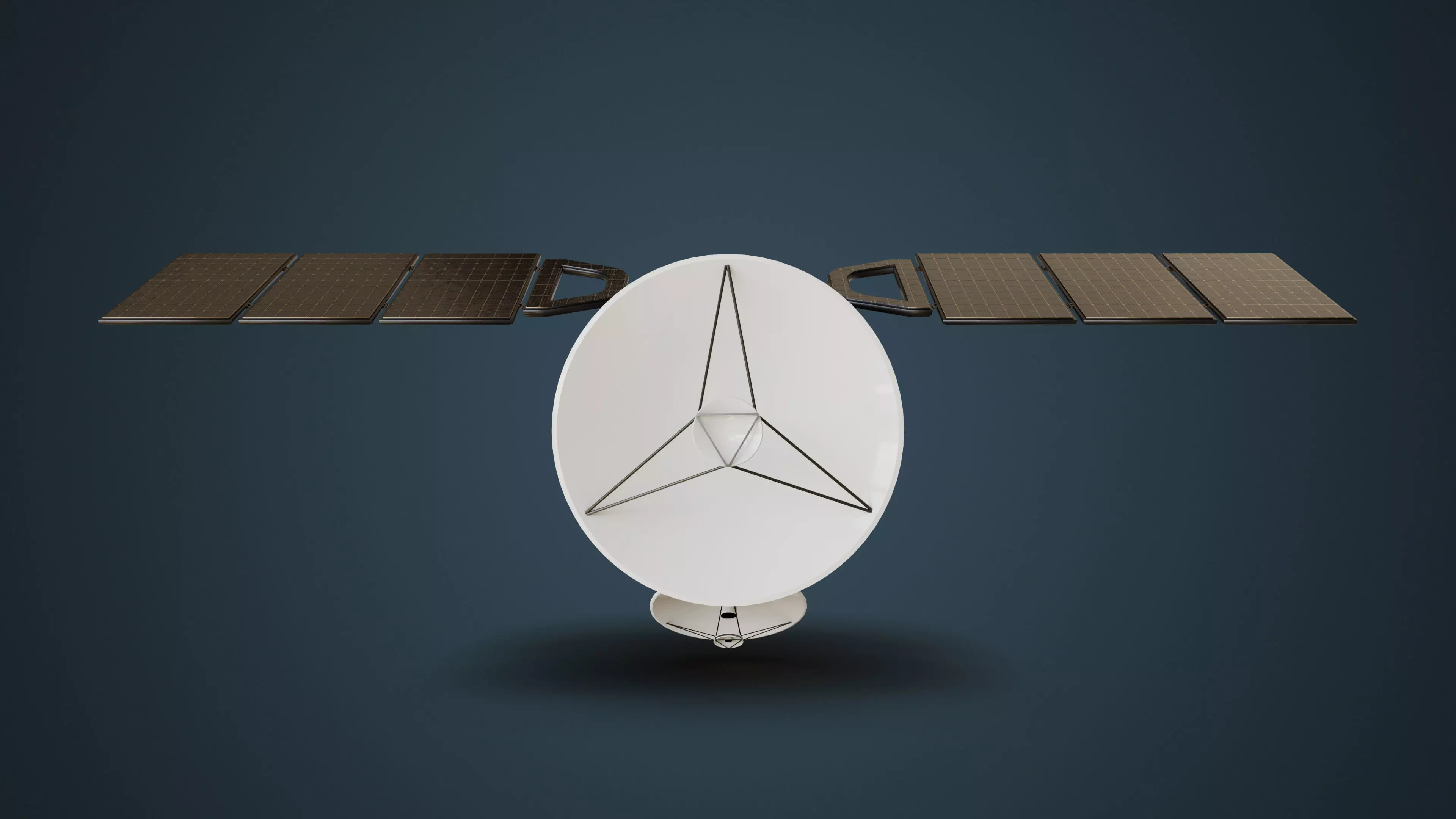 Communications Satellite Low-poly 3D model_5