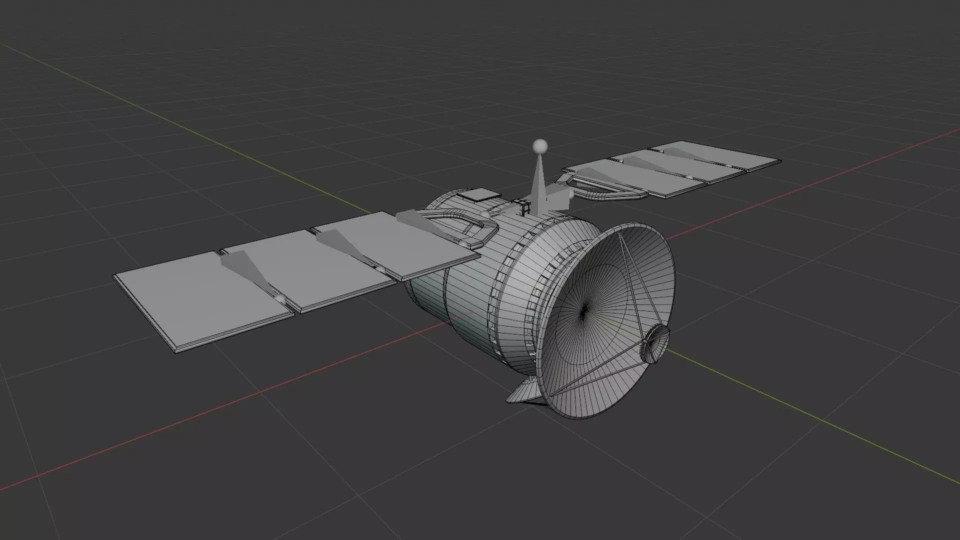 Communications Satellite Low-poly 3D model_12