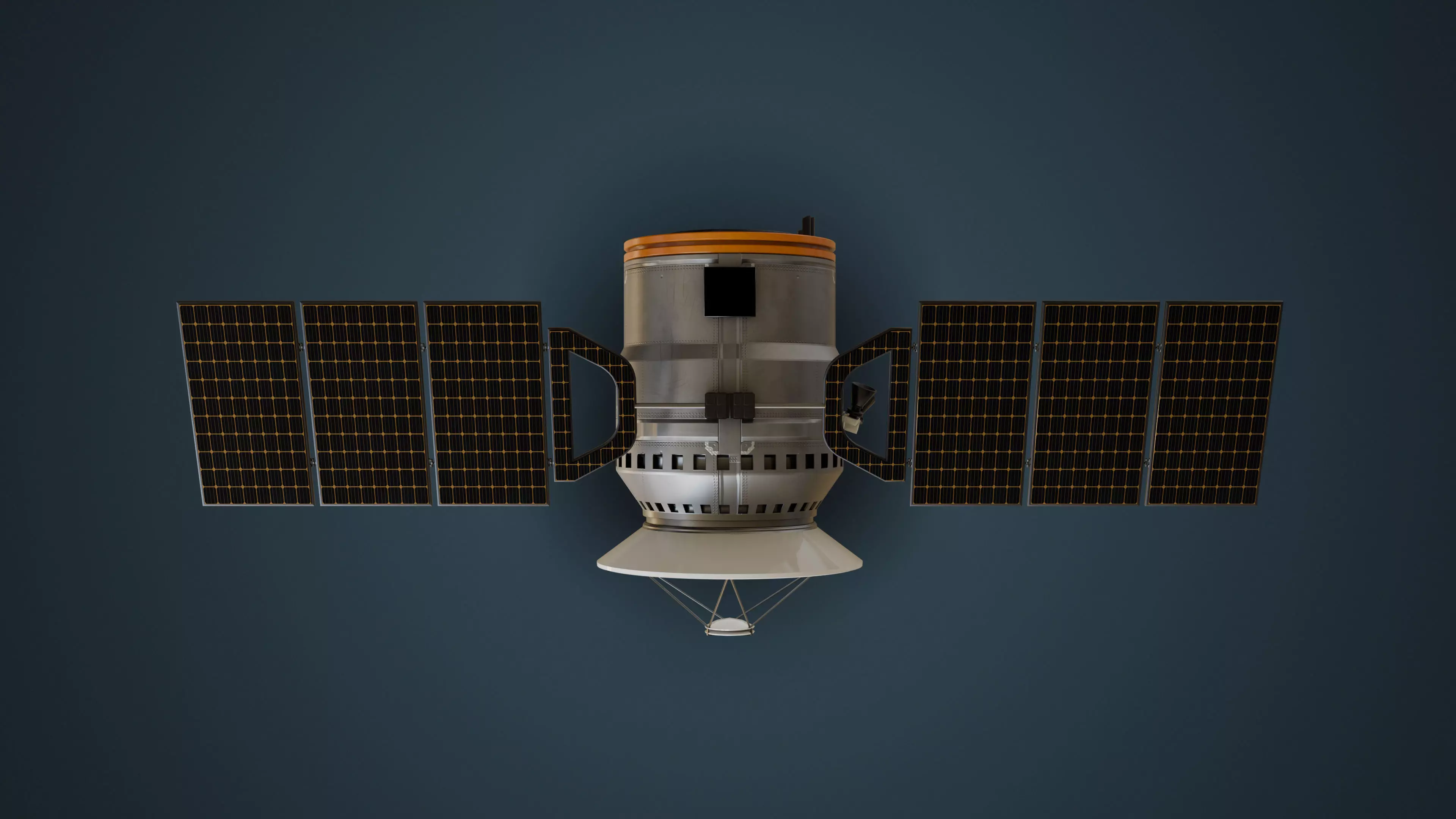 Communications Satellite Low-poly 3D model_4