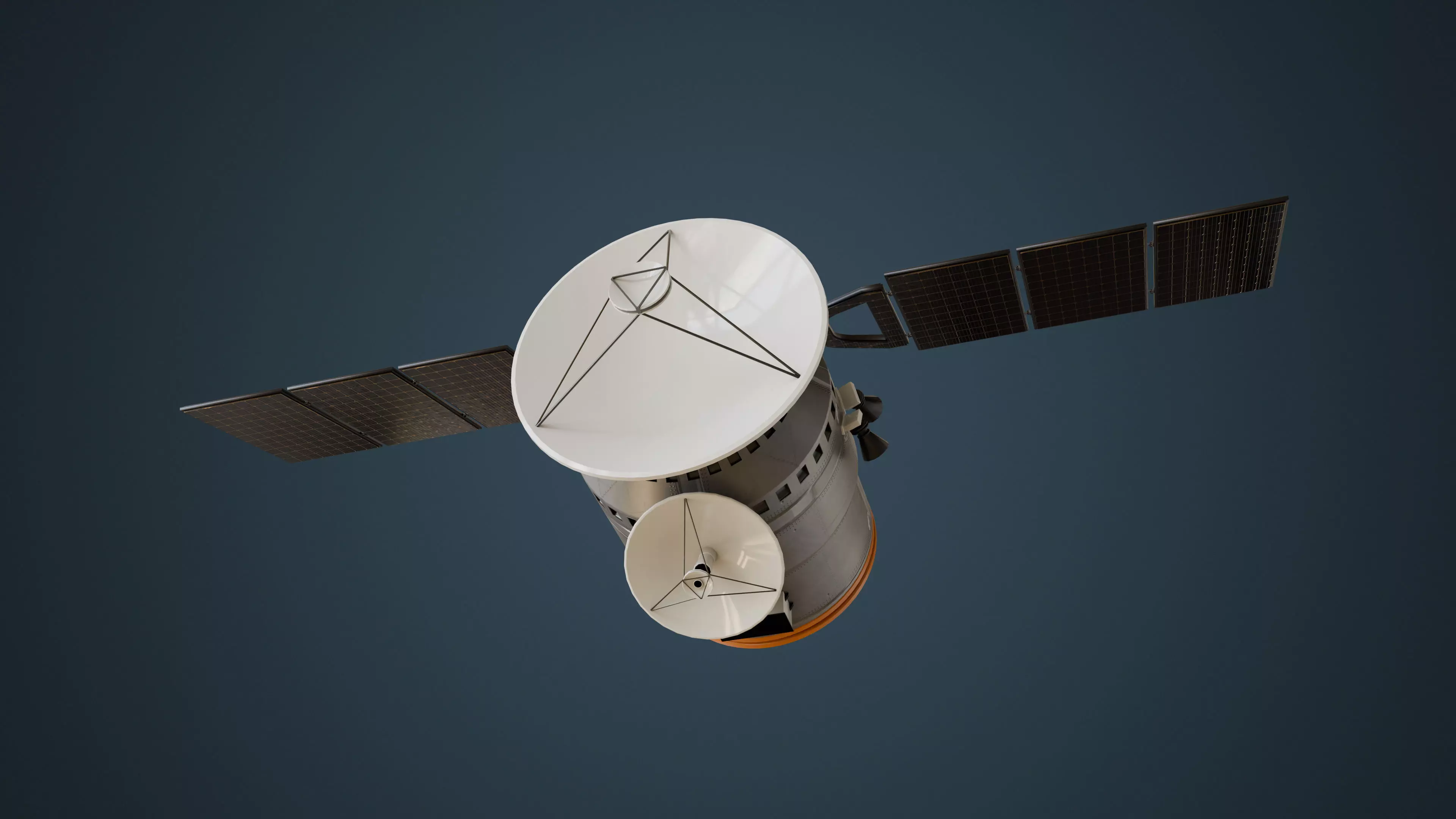 Communications Satellite Low-poly 3D model_9