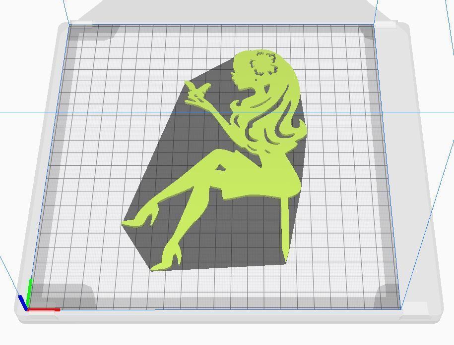 Girl and butterfly cake topper 3D print model_3