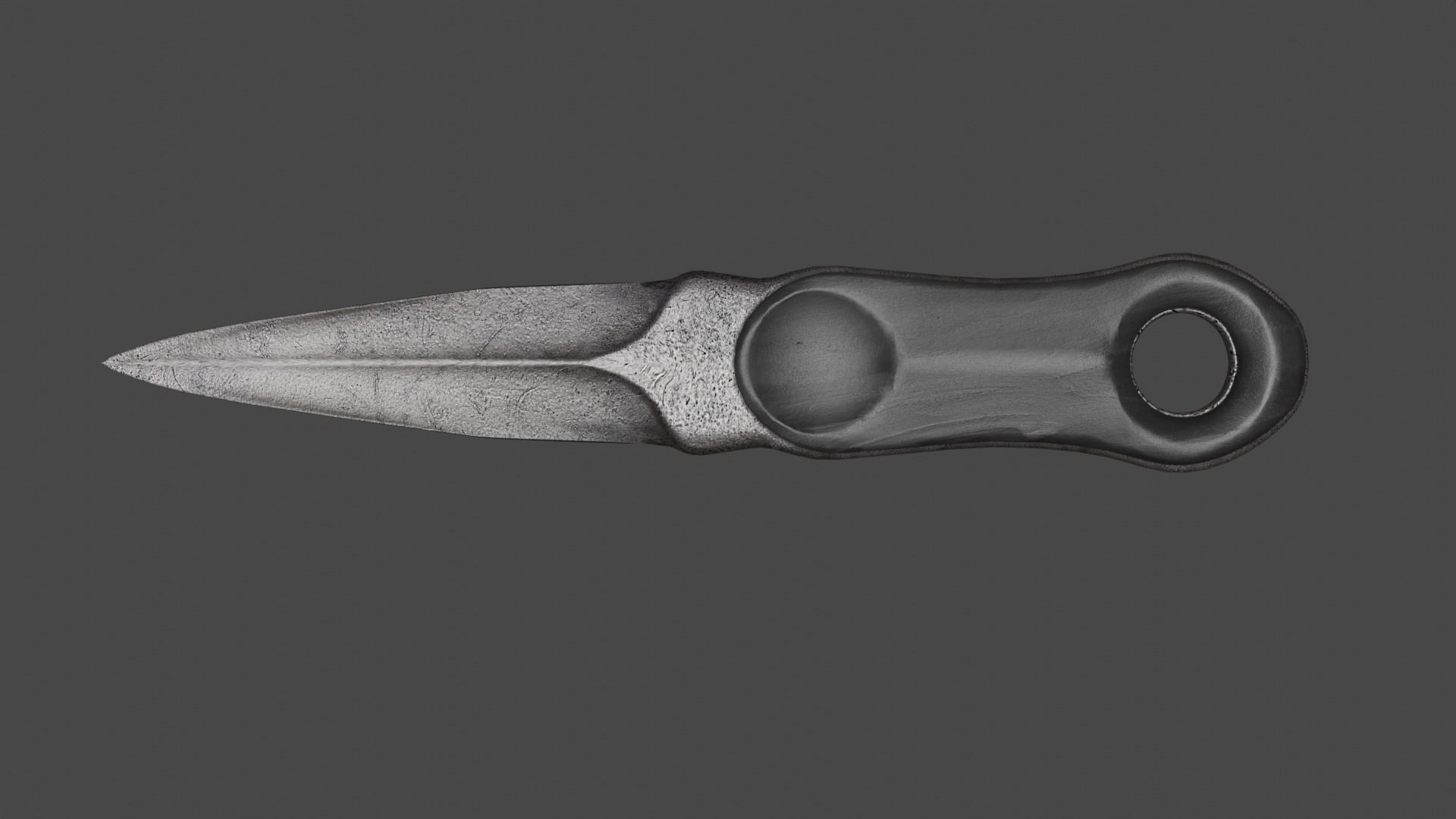 Combat Knife well-worn PBR low-poly game ready Low-poly 3D model_2