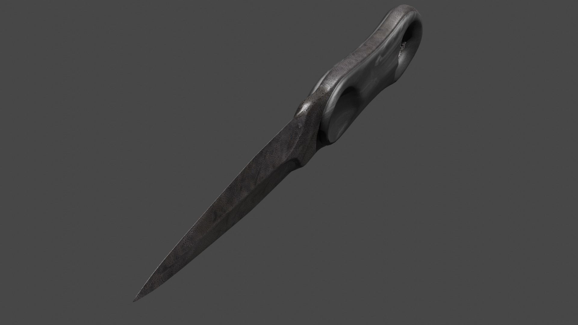 Combat Knife well-worn PBR low-poly game ready Low-poly 3D model_3