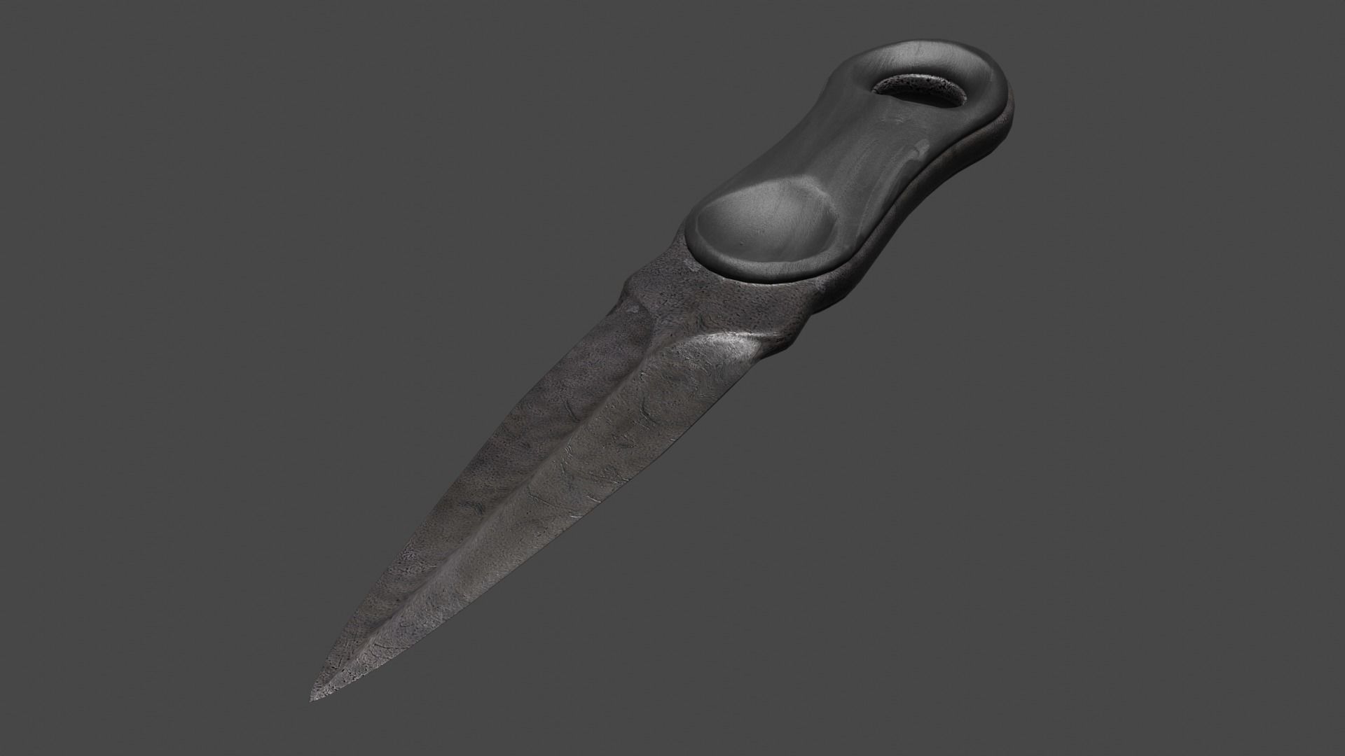 Combat Knife well-worn PBR low-poly game ready Low-poly 3D model_1
