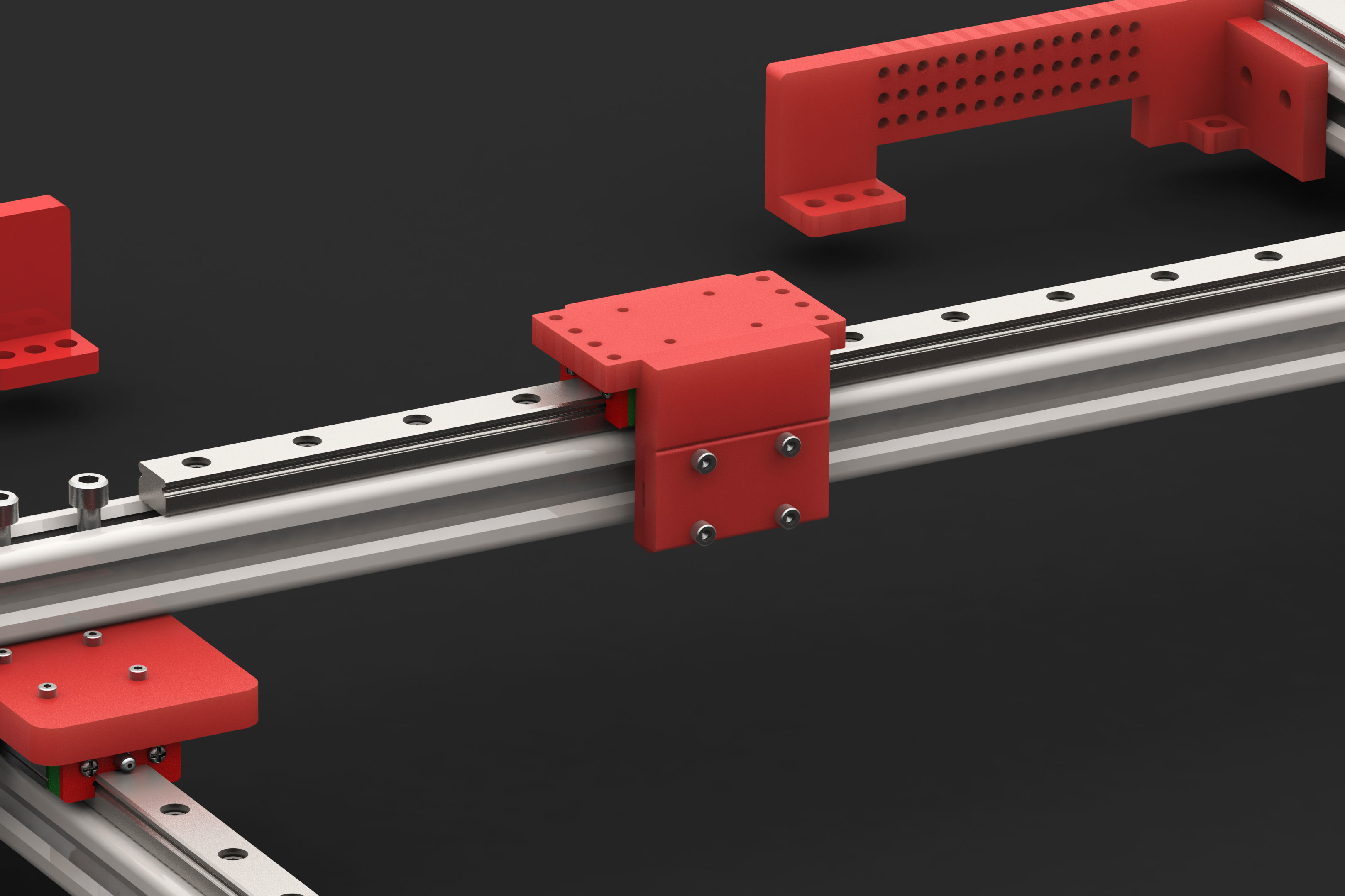 CNC parts to build your own linear rail chassis 3D model_3