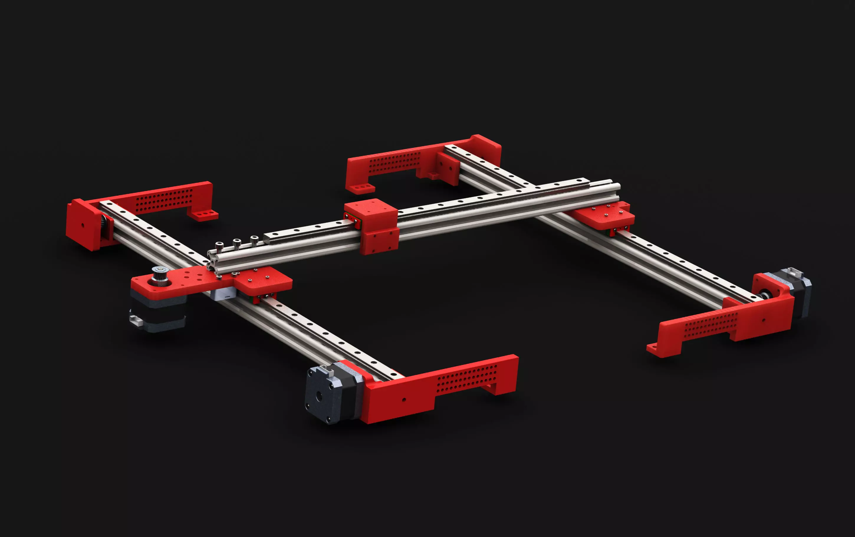 CNC parts to build your own linear rail chassis 3D model_0