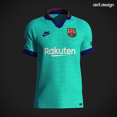 Football jersey 2019-20 collared  Free 3D model
