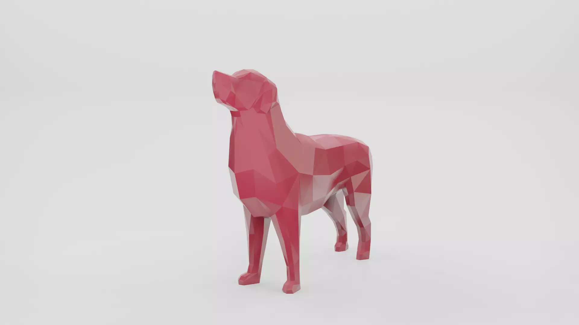 Low Poly Retriever dog 3D print model