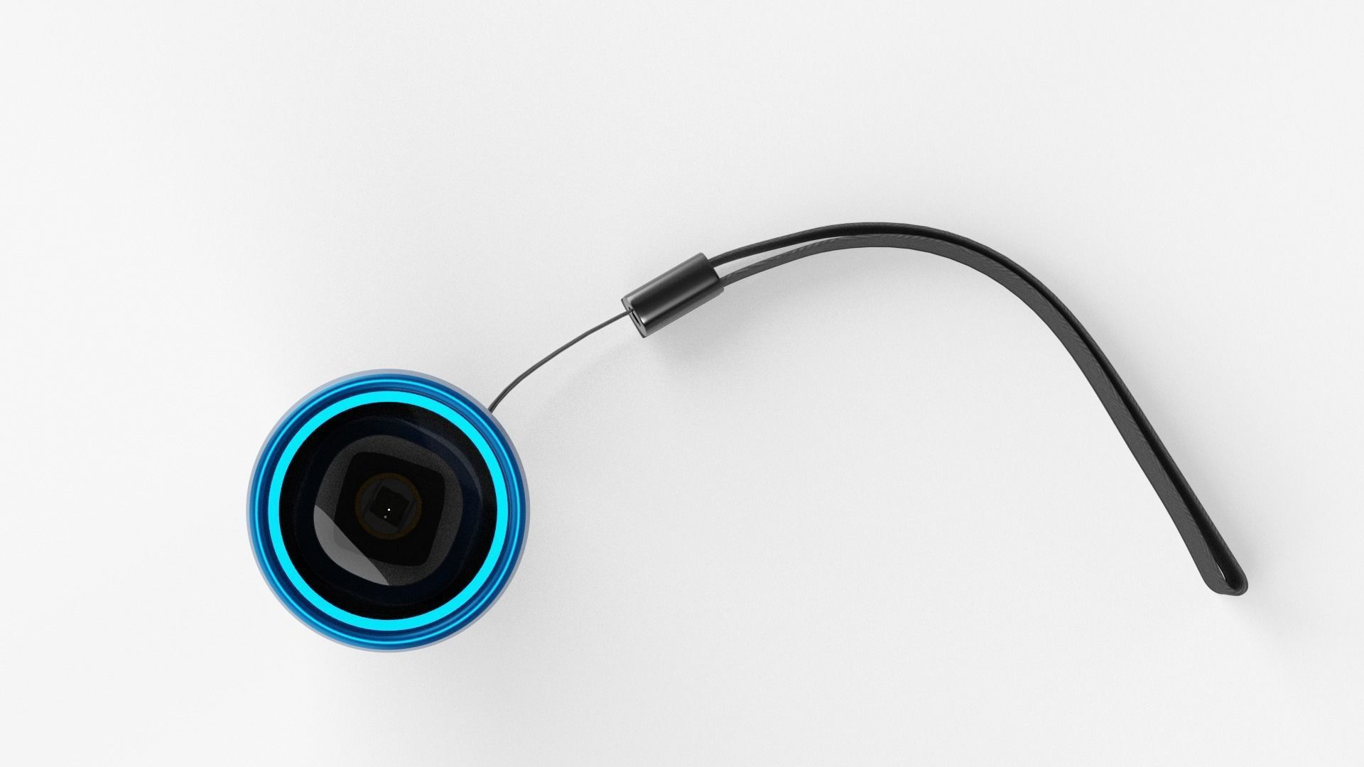 Flashlight Blue 3D model_5