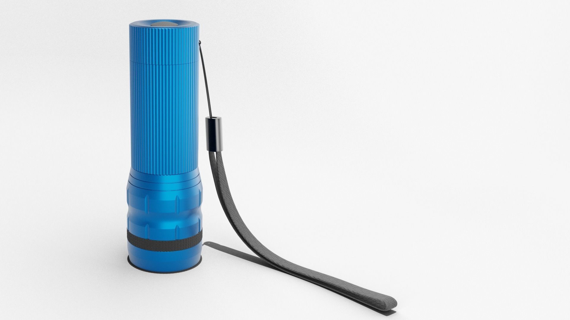 Flashlight Blue 3D model_3