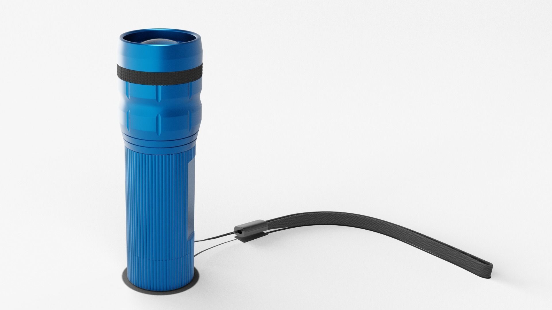 Flashlight Blue 3D model_4