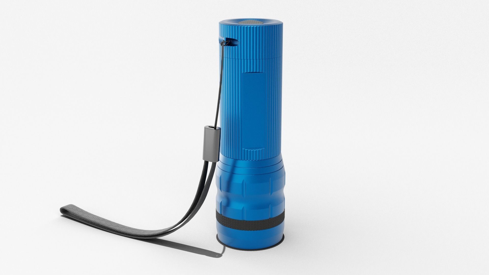 Flashlight Blue 3D model_1
