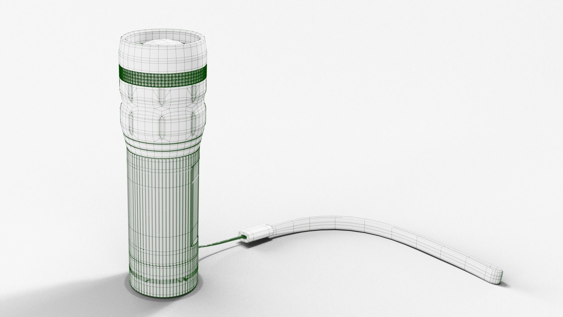 Flashlight Blue 3D model_11