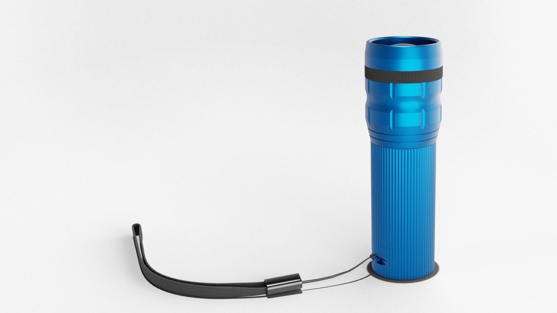 Flashlight Blue 3D model_6