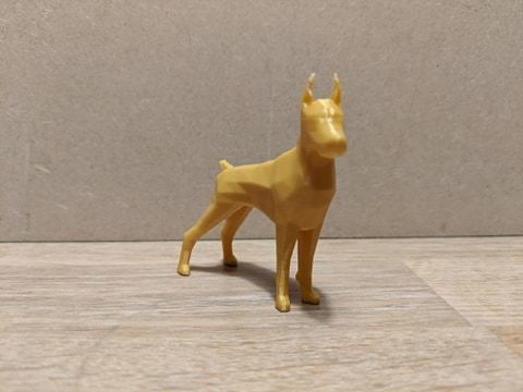 Low Poly Dog Collection polygonal 3D print model_1