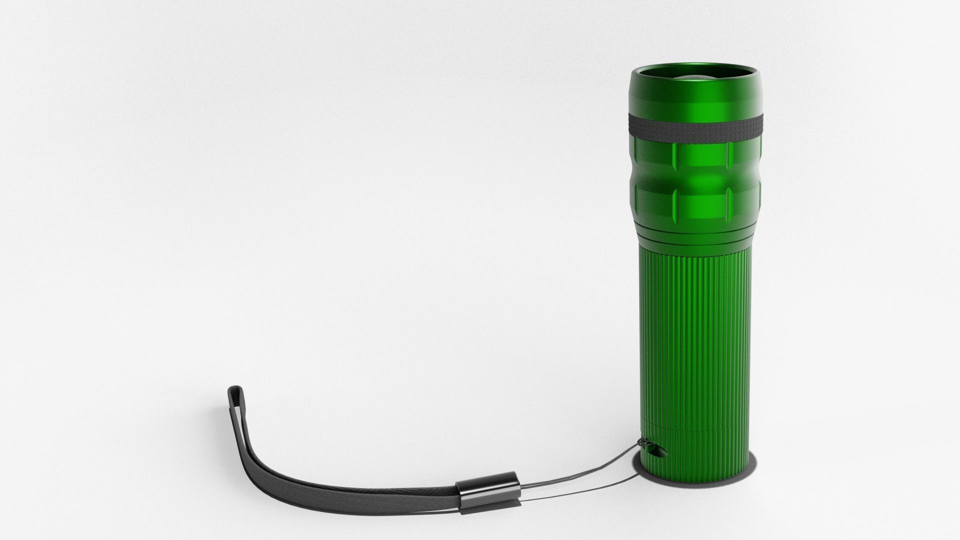 Flashlight Green 3D model_6