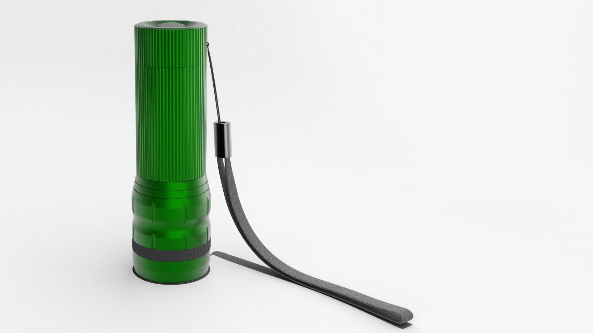 Flashlight Green 3D model_3