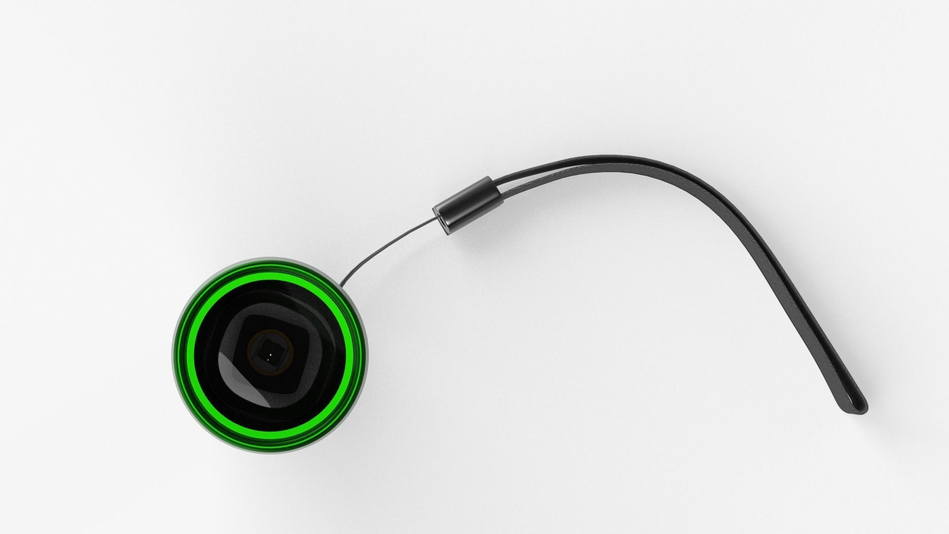 Flashlight Green 3D model_5