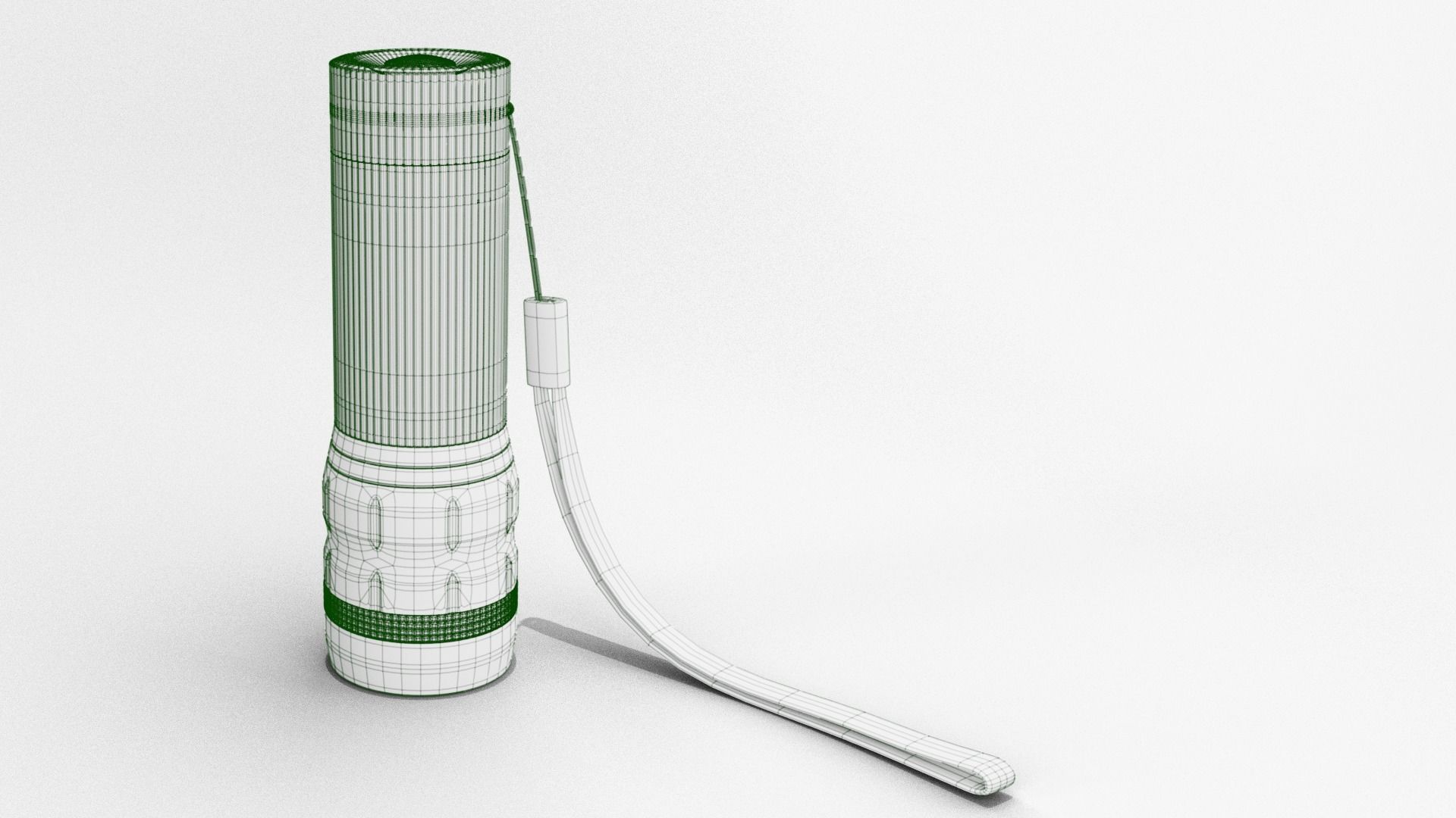Flashlight Green 3D model_10