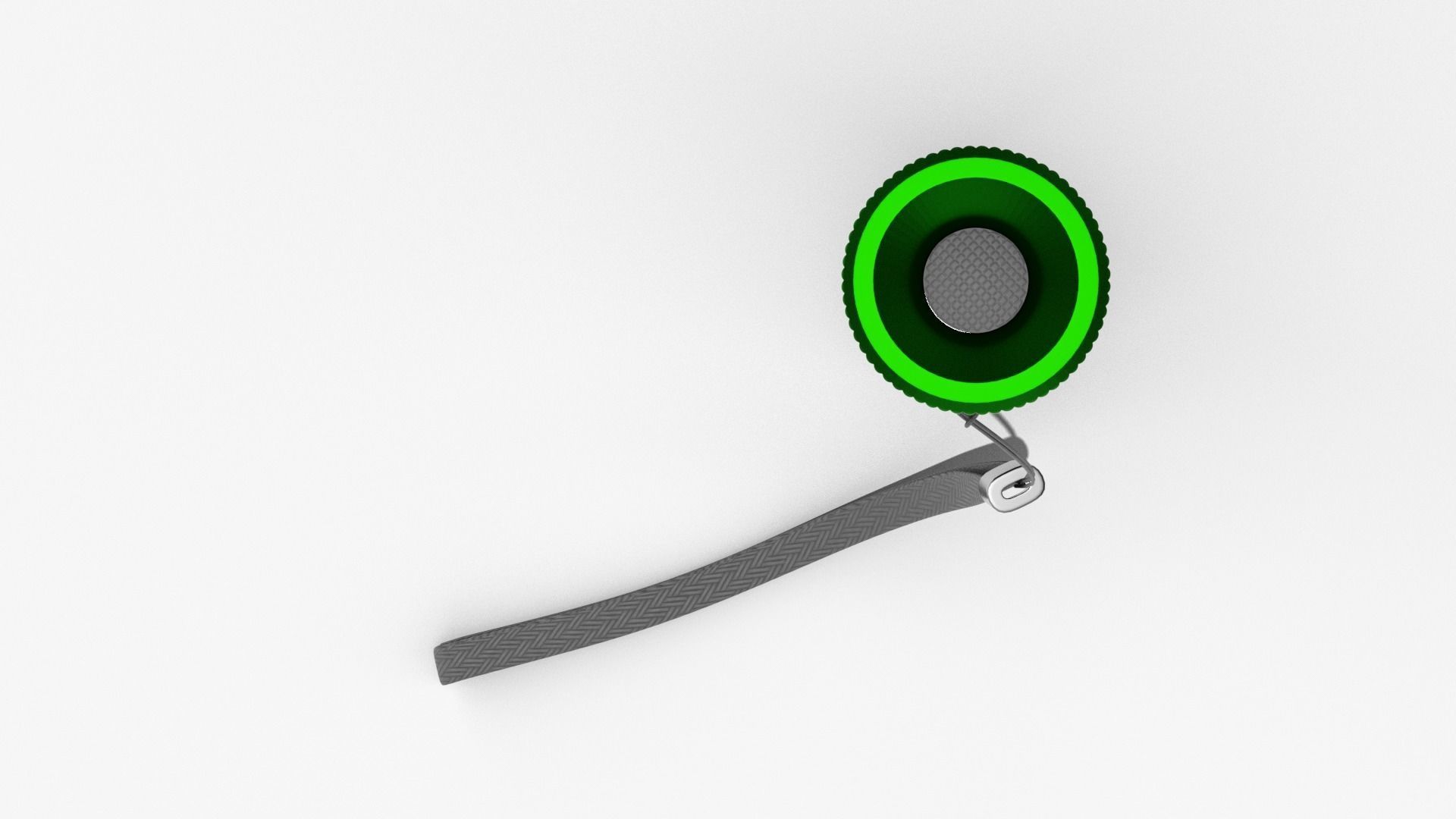 Flashlight Green 3D model_2