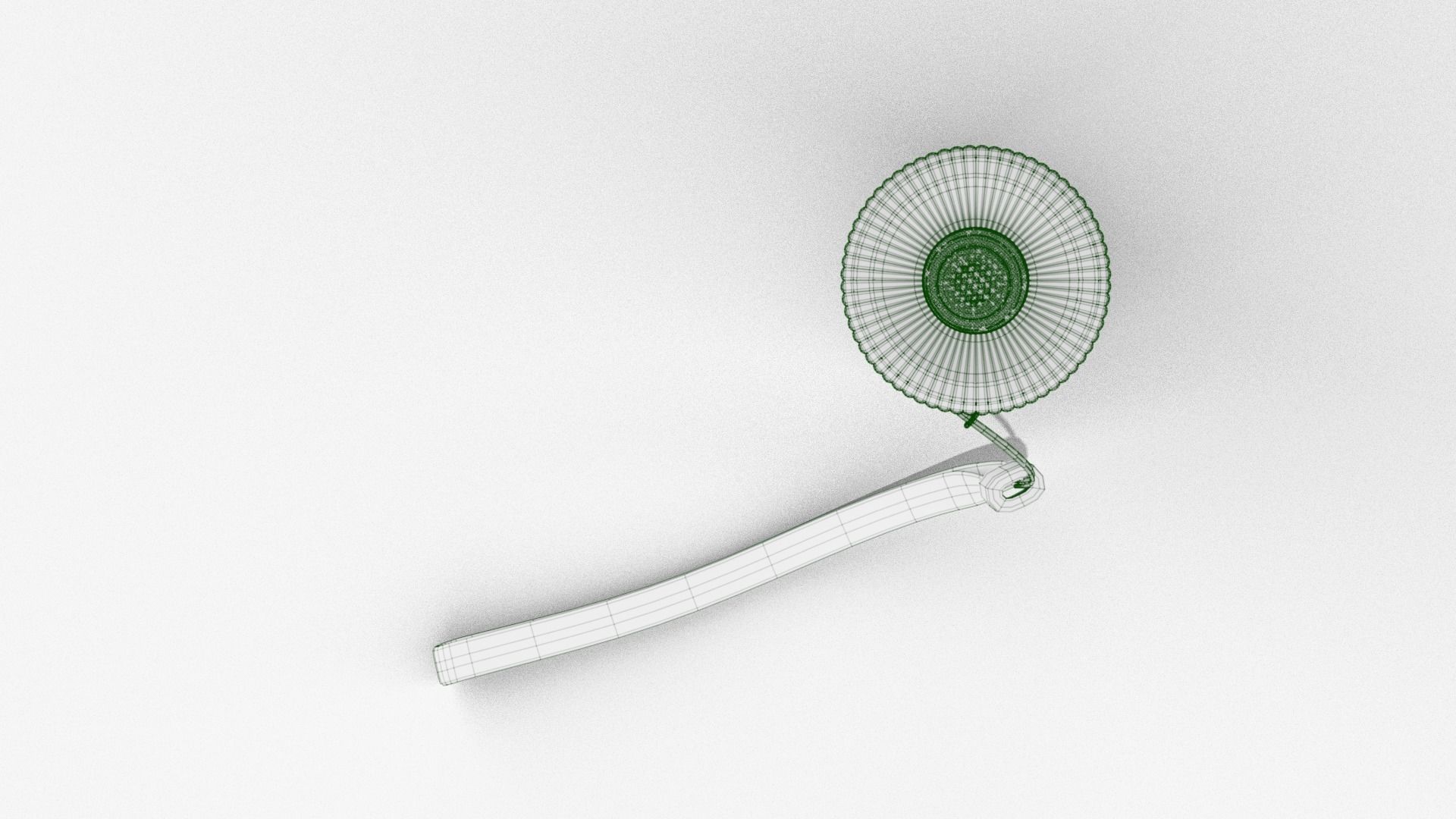 Flashlight Green 3D model_9
