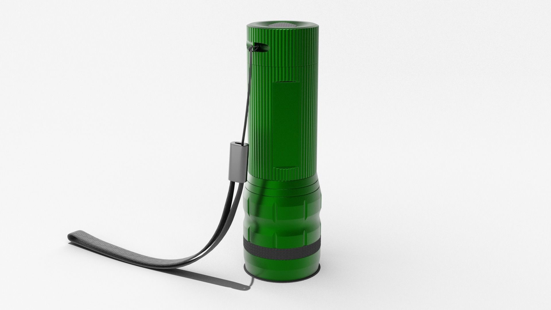 Flashlight Green 3D model_1