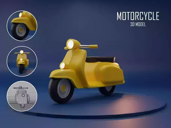 Scooter Cartoon  3D model