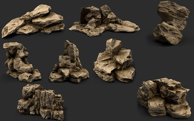 Rock Collection 011 Low-poly 3D model