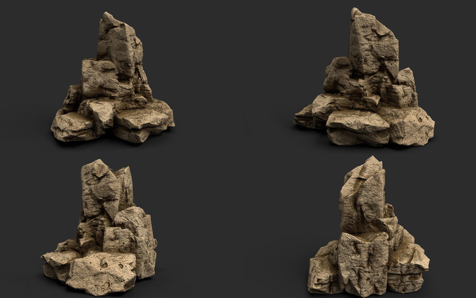 Rock Collection 011 Low-poly 3D model_5