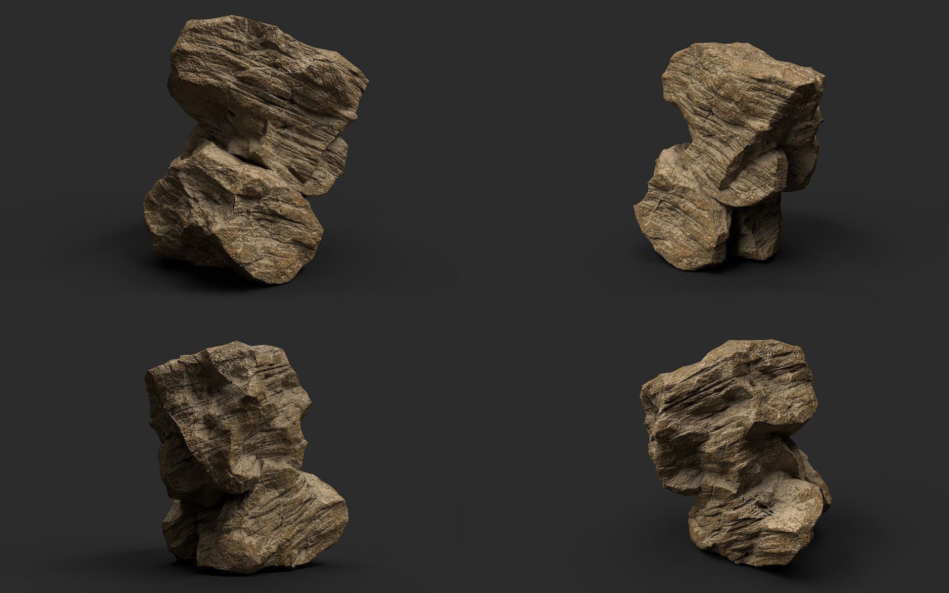 Rock Collection 011 Low-poly 3D model_3
