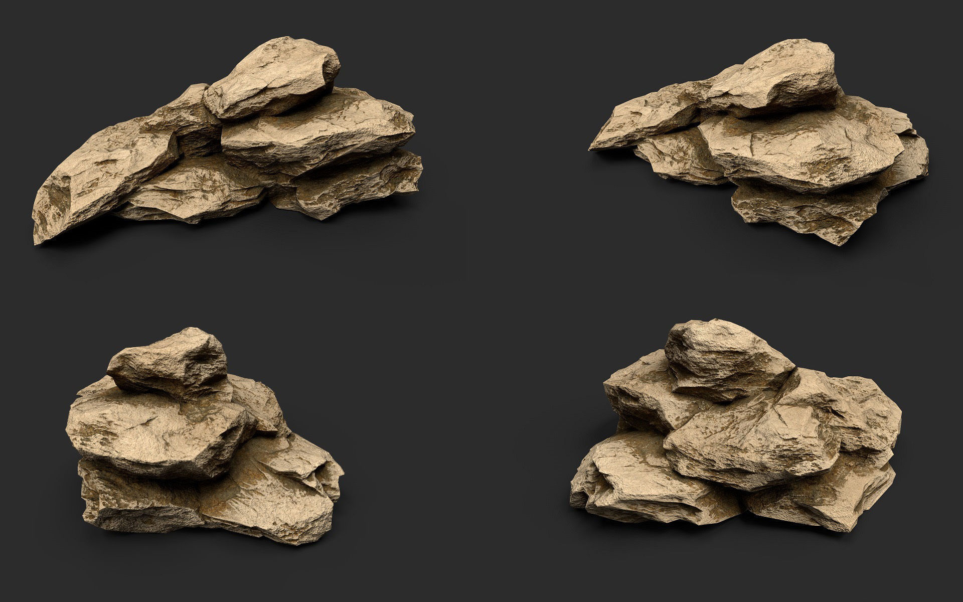 Rock Collection 011 Low-poly 3D model_1