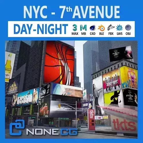 NYC 7th Avenue  V2 3D model