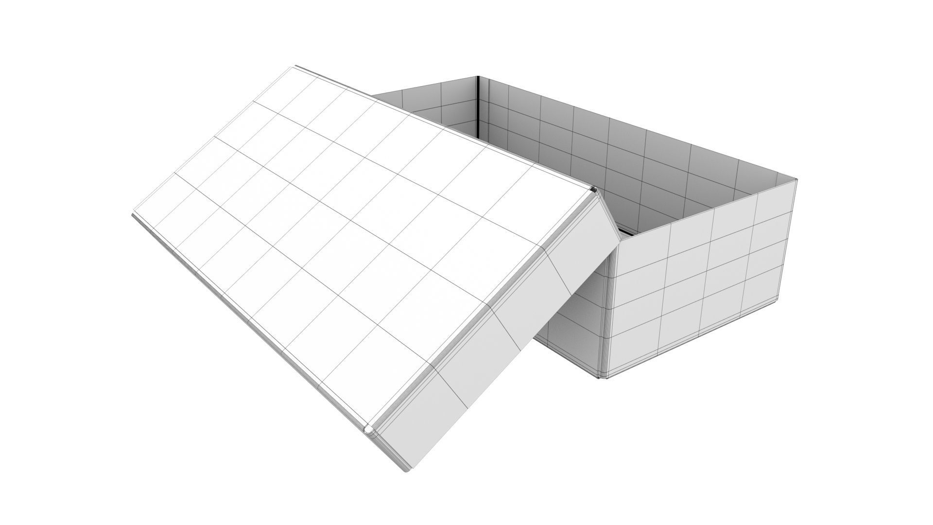 Cardboard box 09 Low-poly 3D model_11