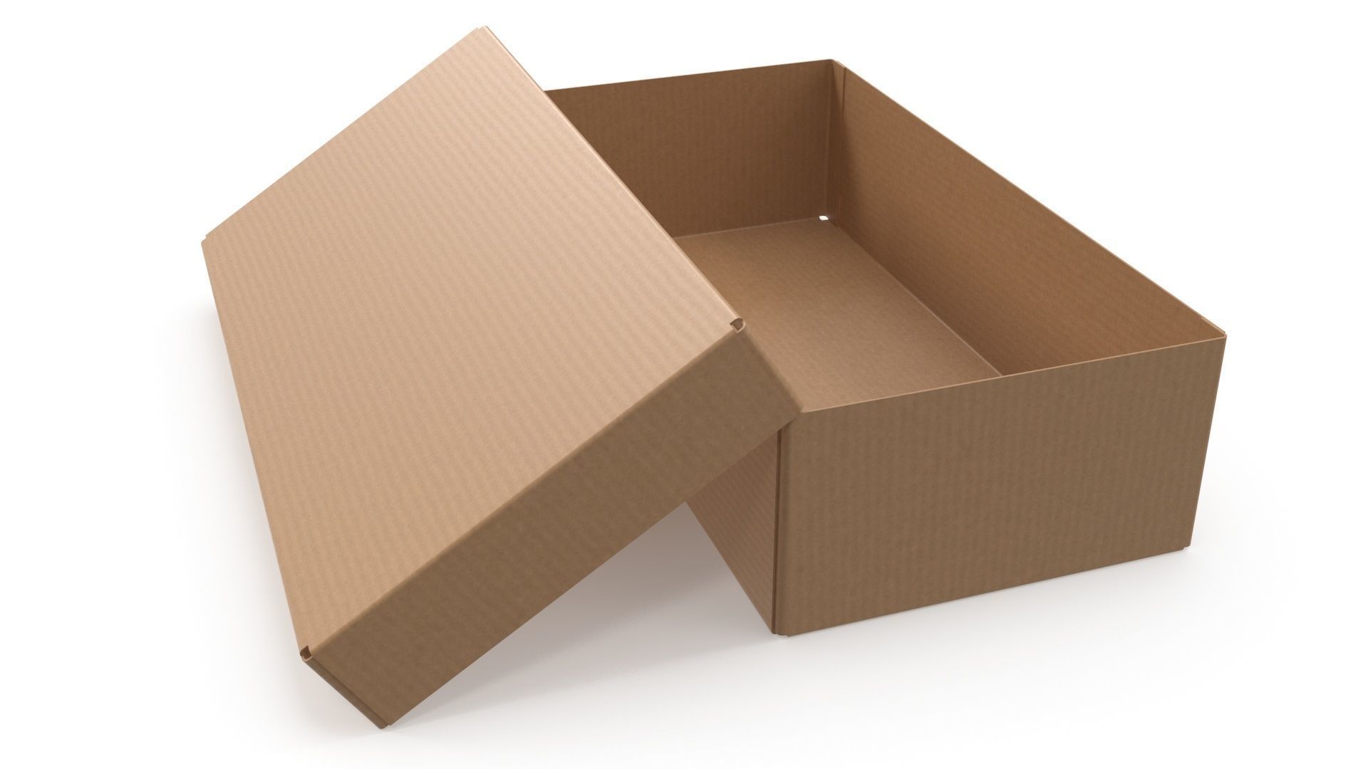 Cardboard box 09 Low-poly 3D model_3