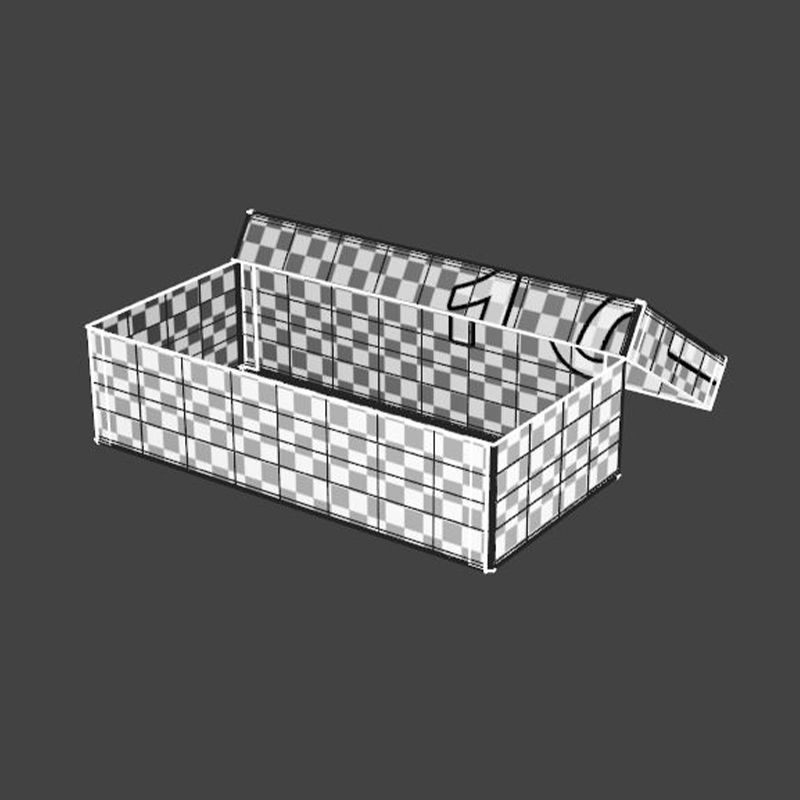 Cardboard box 09 Low-poly 3D model_14