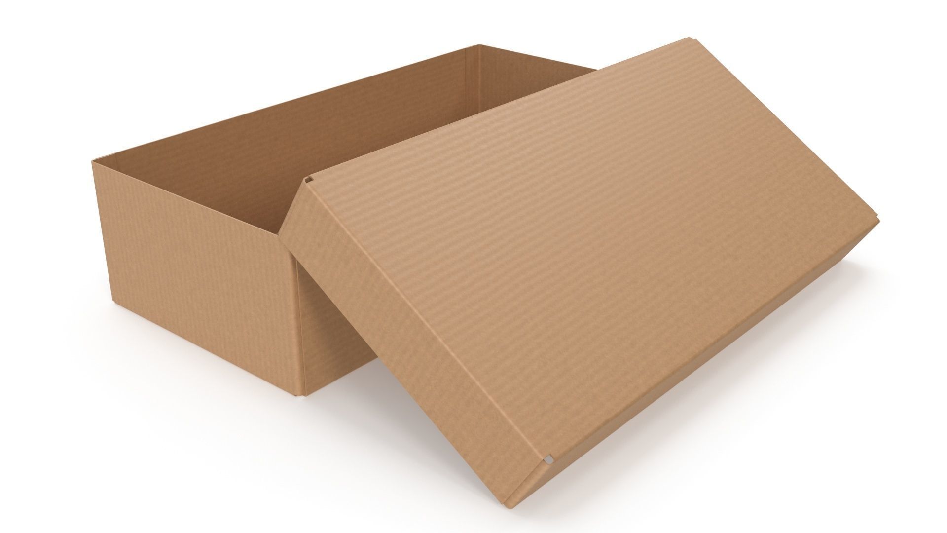Cardboard box 09 Low-poly 3D model_5