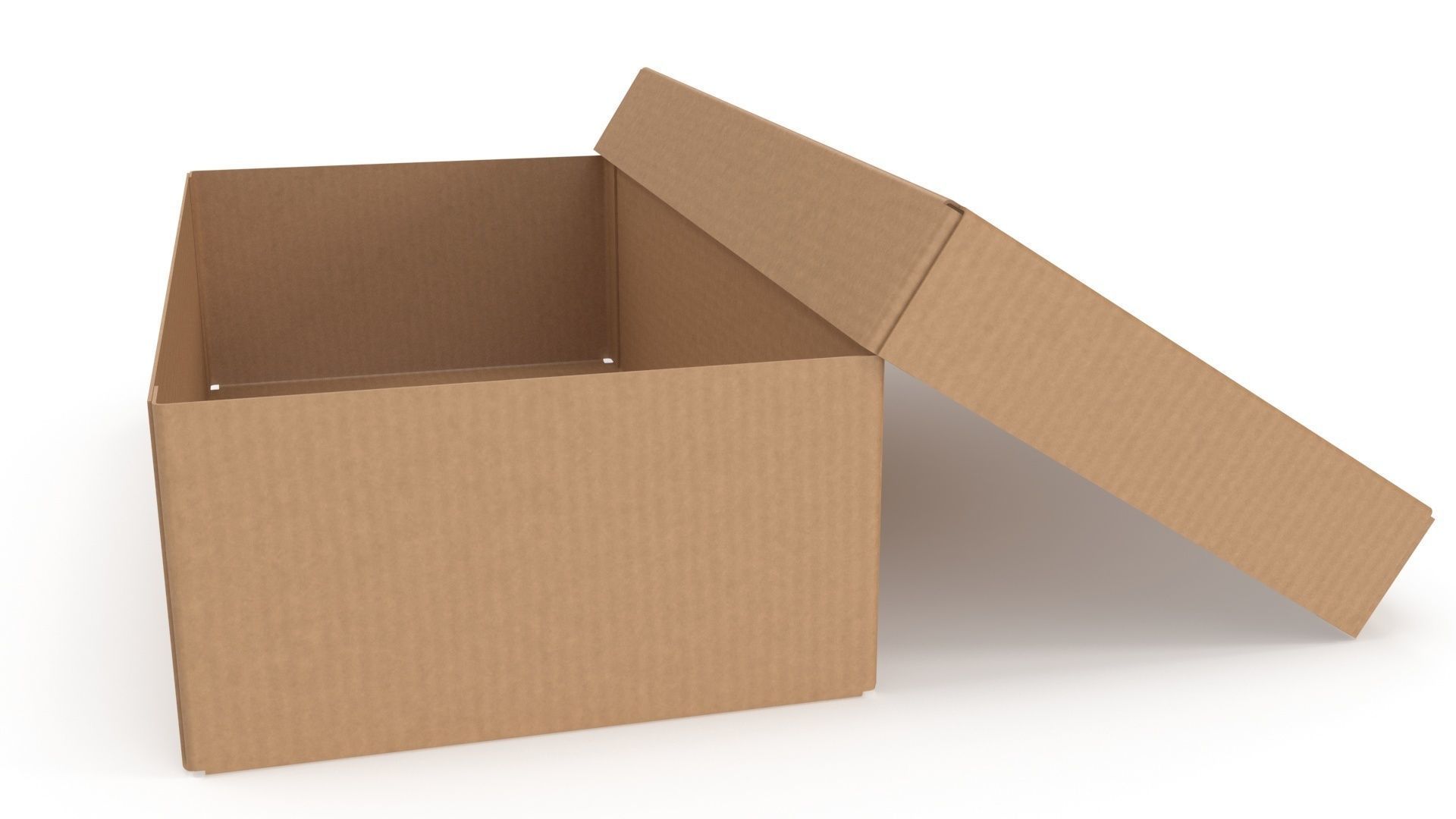 Cardboard box 09 Low-poly 3D model_6