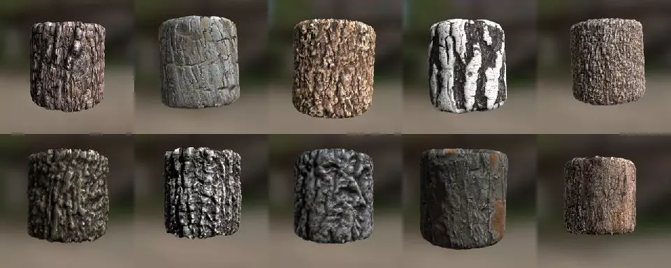 10 Seamless tree bark textures Texture_0