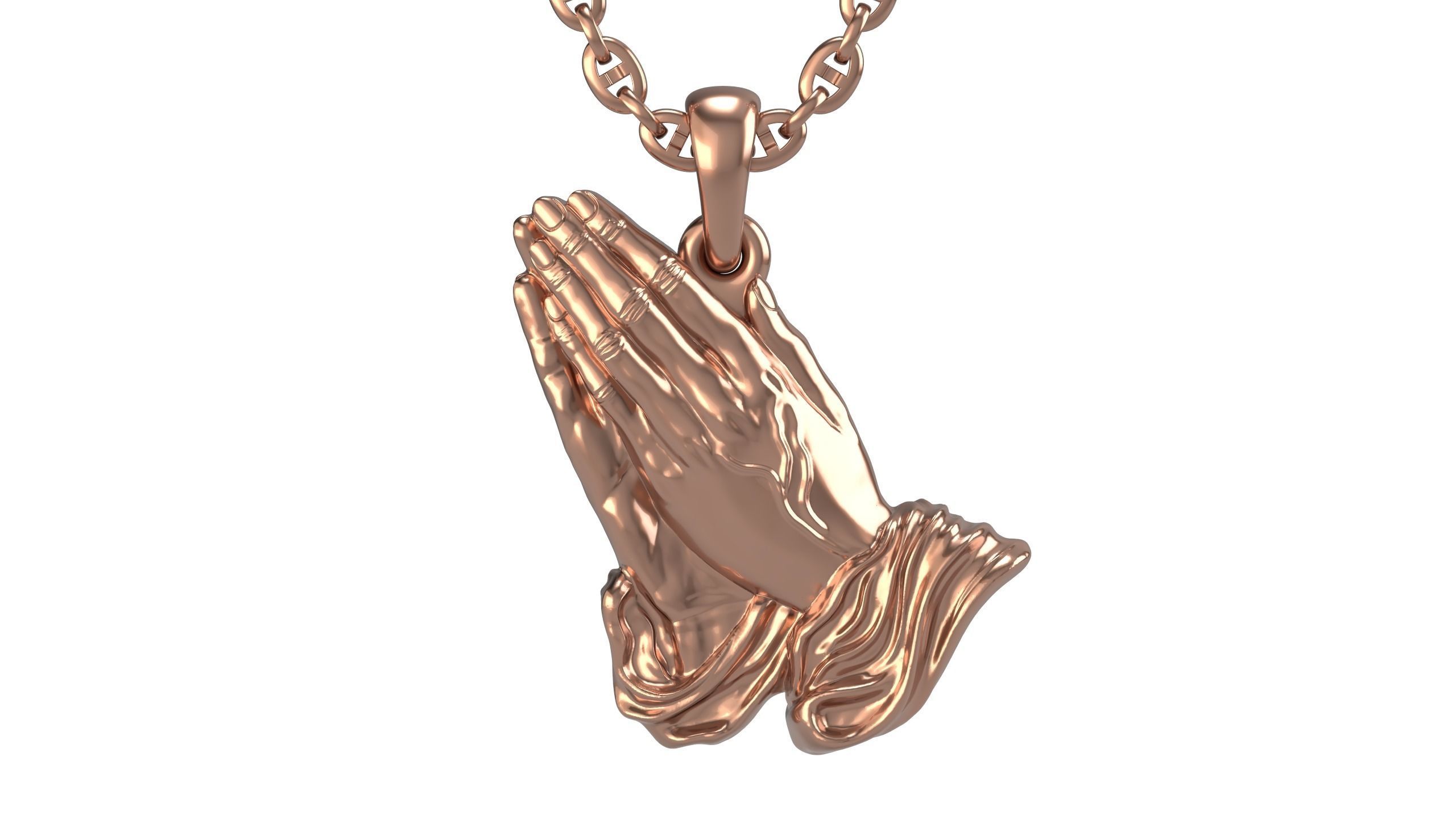 Praying Hands 3D print model_5