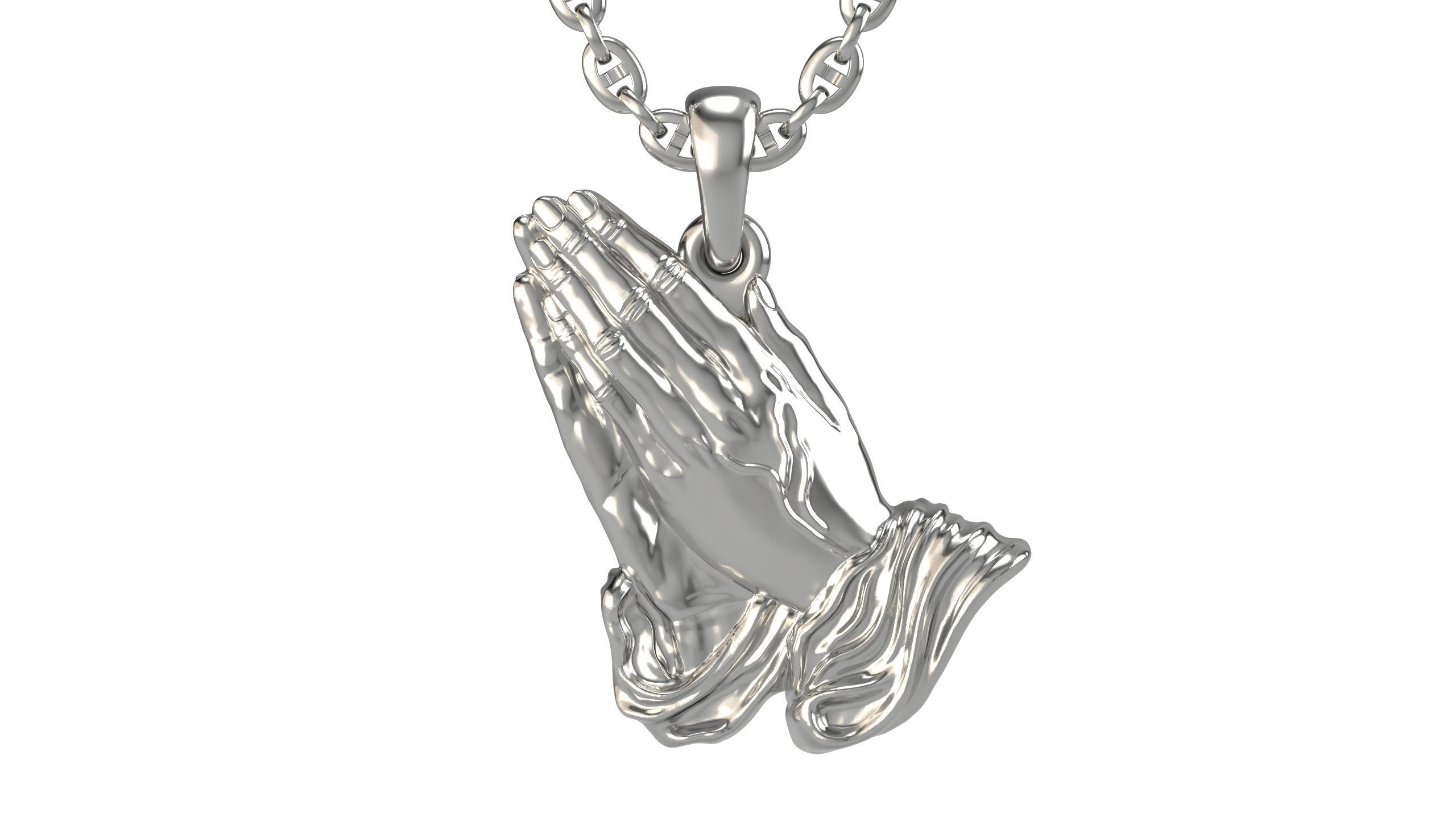 Praying Hands 3D print model_3