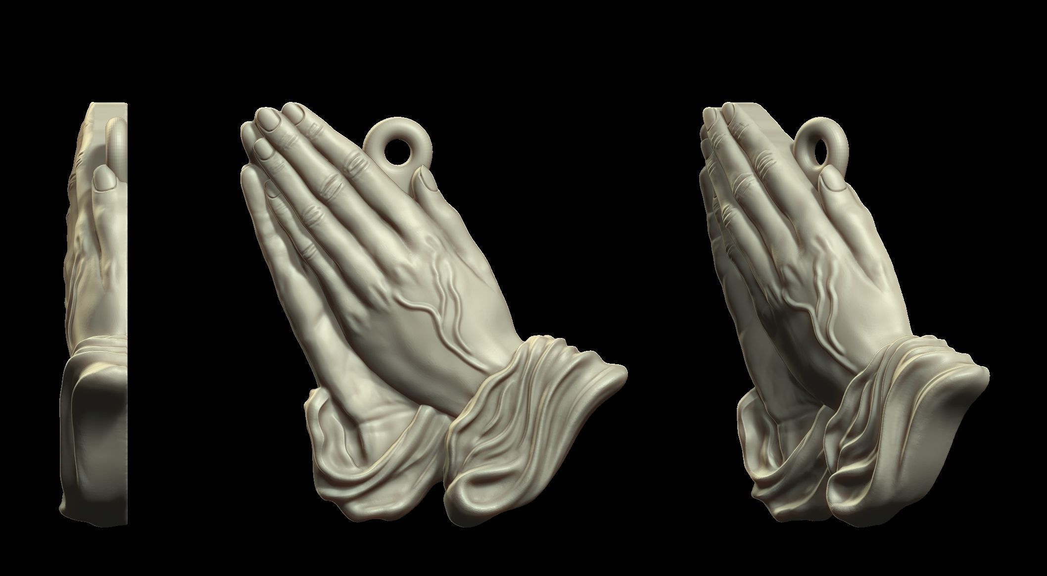 Praying Hands 3D print model_1