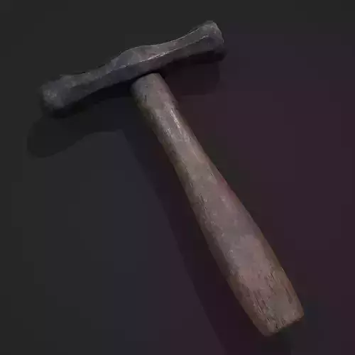 Ball Peen Hammer  Low-poly 3D model